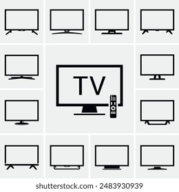 Modern Smart TV Icons Set