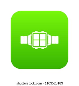 Modern smart watch icon digital green for any design isolated on white vector illustration