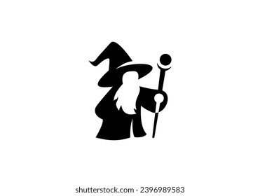 modern smart wizard illustration logo