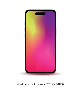 Modern smartphone 14 PRO, original background for advertising and design on a white background - Vector illustration