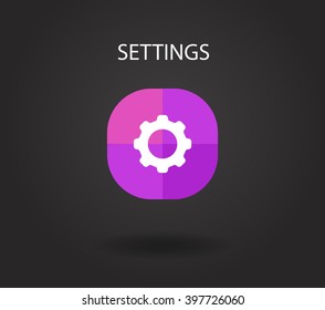 Modern smartphone application icon. Vector flat design illustration