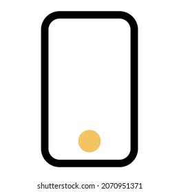 Modern smartphone with biometric home button layout