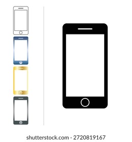 Modern Smartphone Device Icons Collection
