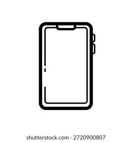 Dispositivo de teléfono inteligente moderno - icono de Vector de línea
