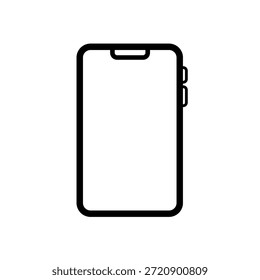 Dispositivo de teléfono inteligente moderno - icono de Vector de línea