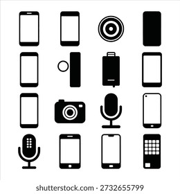 Modern Smartphone Devices and Mobile Technology Display Icons
