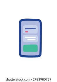 Modern smartphone display with clean UI design illustration