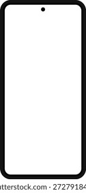 desenho de smartphone moderno . Vetor de design de estilo de linha de traçado fino elegante. Elegante linha fina traçado estilo design smartphone mock up