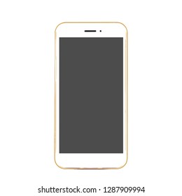 Modern smartphone with empty screen