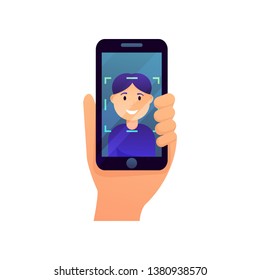 Modern smartphone face recognition system for different person