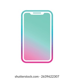 Modern smartphone gradient design mobile phone app technology