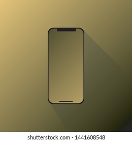 modern smartphone with gradient flat color 