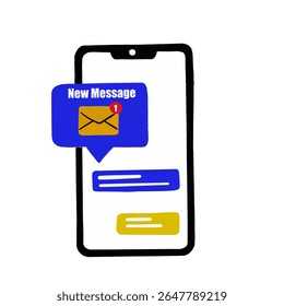 Ícone de Smartphone moderno - Ilustração plana do vetor do dispositivo móvel com tela de toque