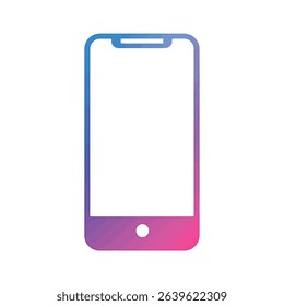 Modern smartphone icon gradient design mobile app technology