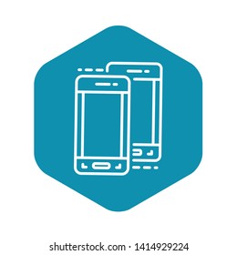 Modern smartphone icon. Outline modern smartphone vector icon for web design isolated on white background