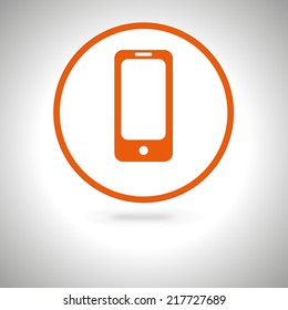Modern  smartphone icon, vector illustration. Flat design style
