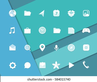 Modern smartphone icons set. Different web icons. Modern material design pictograms clipart
