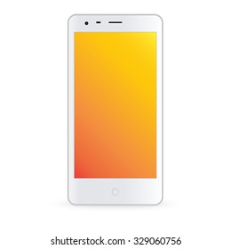 Modern smartphone illustration. Isolated on the white bavkground