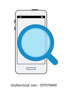 Moderne Smartphone-Schnittstelle. Informationskonzept finden