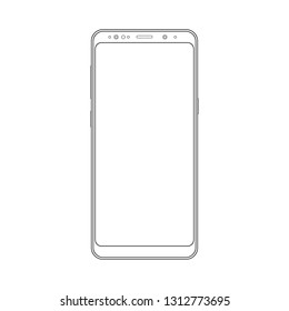 Modern smartphone with line style design.