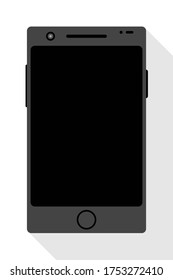 modern smartphone on white background