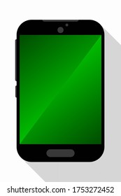 modern smartphone on white background