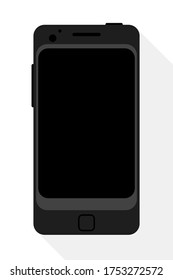 modern smartphone on white background
