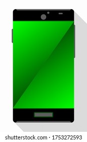 modernes Smartphone auf weißem Hintergrund
