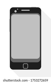smartphone moderno con fondo blanco