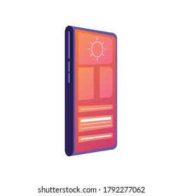 modern smartphone on white background vector illustration design