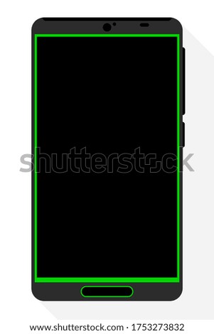 modern smartphone on white background