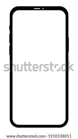Modern smartphone on white background vector eps 10