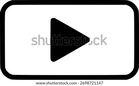 Modern Smartphone with Play Button Icon - Minimalist Design for Technology Concept