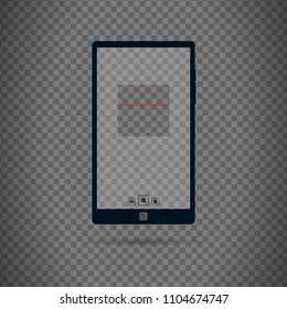 Modern smartphone qr and bar code scanner user interface