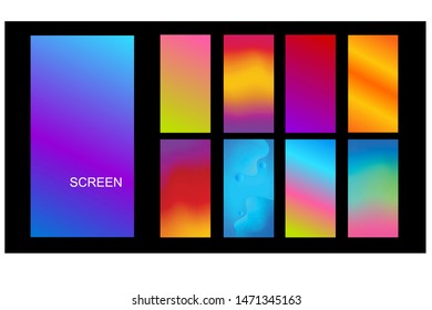 Modern Smartphone screen, mobile app Template. Design for Wallpaper, background, banner, flyer, Social media post. gradient vector design