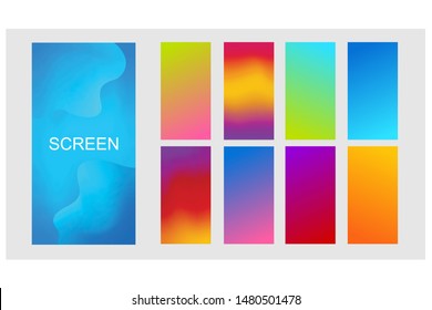Modern Smartphone screen  mobile app Template  Design for Wallpaper  background  banner  flyer  Social media post  gradient vector design