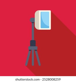 smartphone moderno firmemente montado em um tripé, pronto para filmar conteúdo de vídeo de alta qualidade
