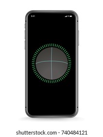 Modern smartphone vector mockup. Identification template 