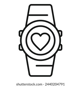 Modern smartwatch icon outline vector. Man sick disease. Aged cardiac problem