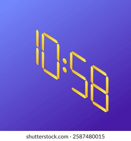 Modern smartwatch interface displaying the time as 10:58 AM with a sleek purple background.