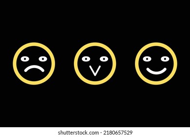 Modern Smiley face vector icon.