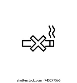 Modern smoking line icon. Premium pictogram isolated on a white background. Vector illustration. Stroke high quality symbol. Smoking icon in modern line style.
