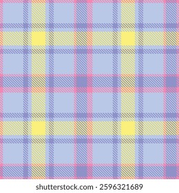 Modern Smoky Powder Blue Seamless Tartan Fabric Design