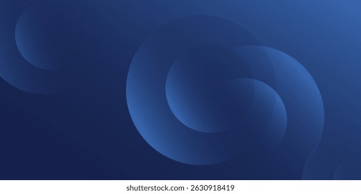 Modern smooth abstract line circle dark blue with noise for modern background design simple art