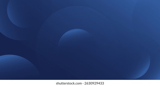 Círculo abstracto liso moderno de la línea azul oscuro con el ruido para el arte simple moderno del diseño de fondo
