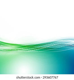 Modern smooth abstract soft wave dotted border certificate green to blue hi-tech layout. Vector illustration