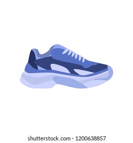Modern sneaker for everyday wear. Vector illustration.