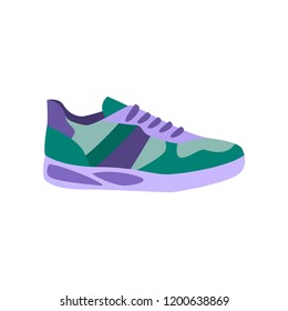 Modern sneaker for everyday wear. Vector illustration.