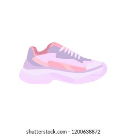 Modern sneaker for everyday wear. Vector illustration.