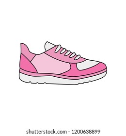 Modern sneaker for everyday wear. Vector illustration.